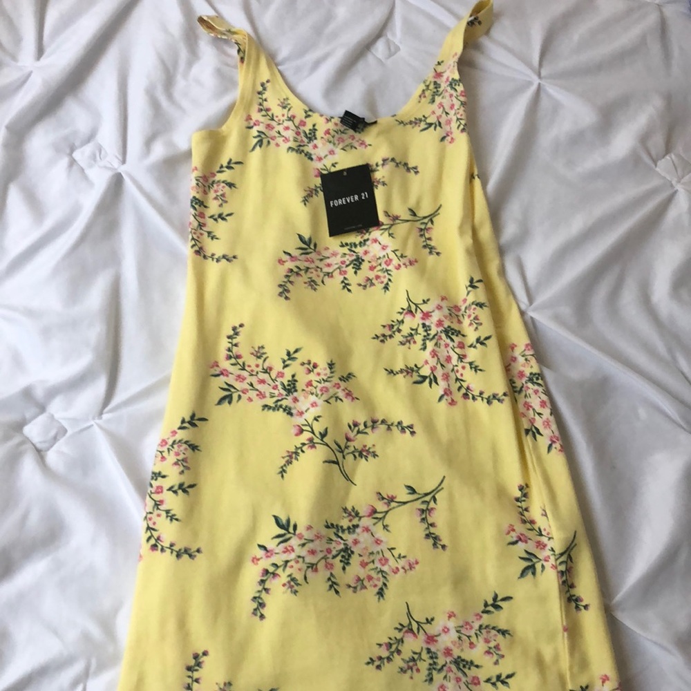 Floral yellow dress